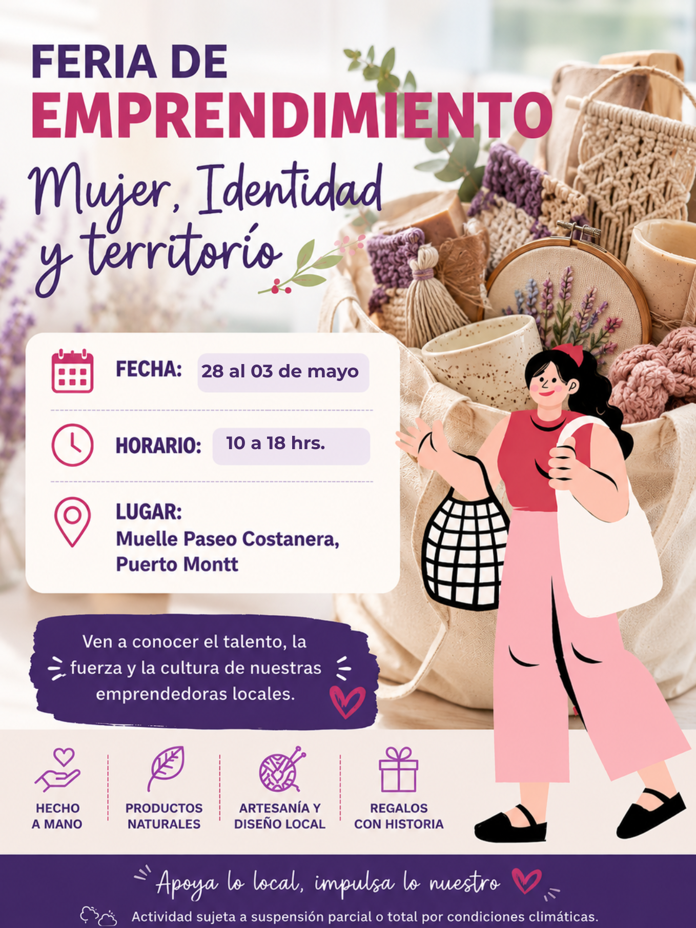 Expo Feria Mujeres, Identidad y Territorio – 28 al 03 de mayo